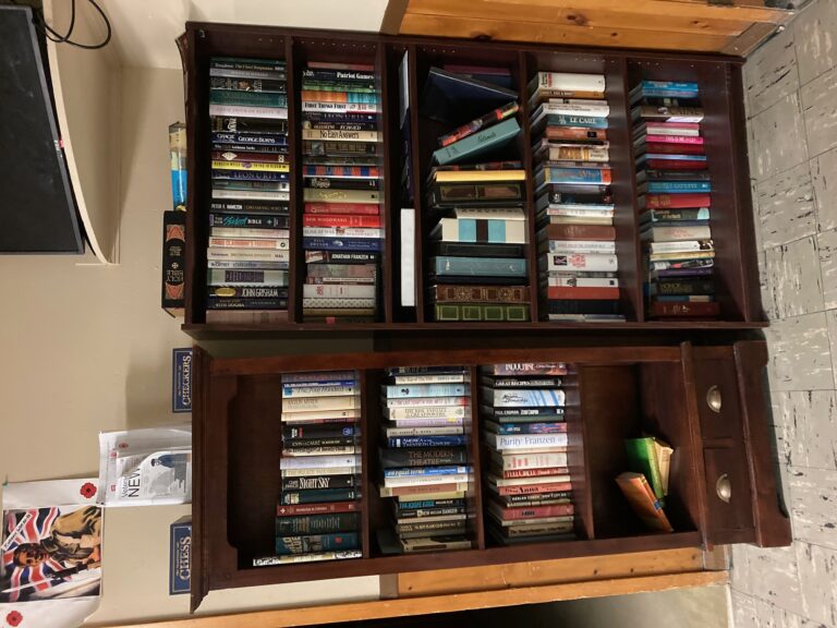 The Bedford Legion has hundreds of books; many are Military History but there are also action & adventure, historical fiction as well as non-fiction and biographies, Come in and take a look; sign it out and take it home to read at your leisure. Return it when finished and pick another